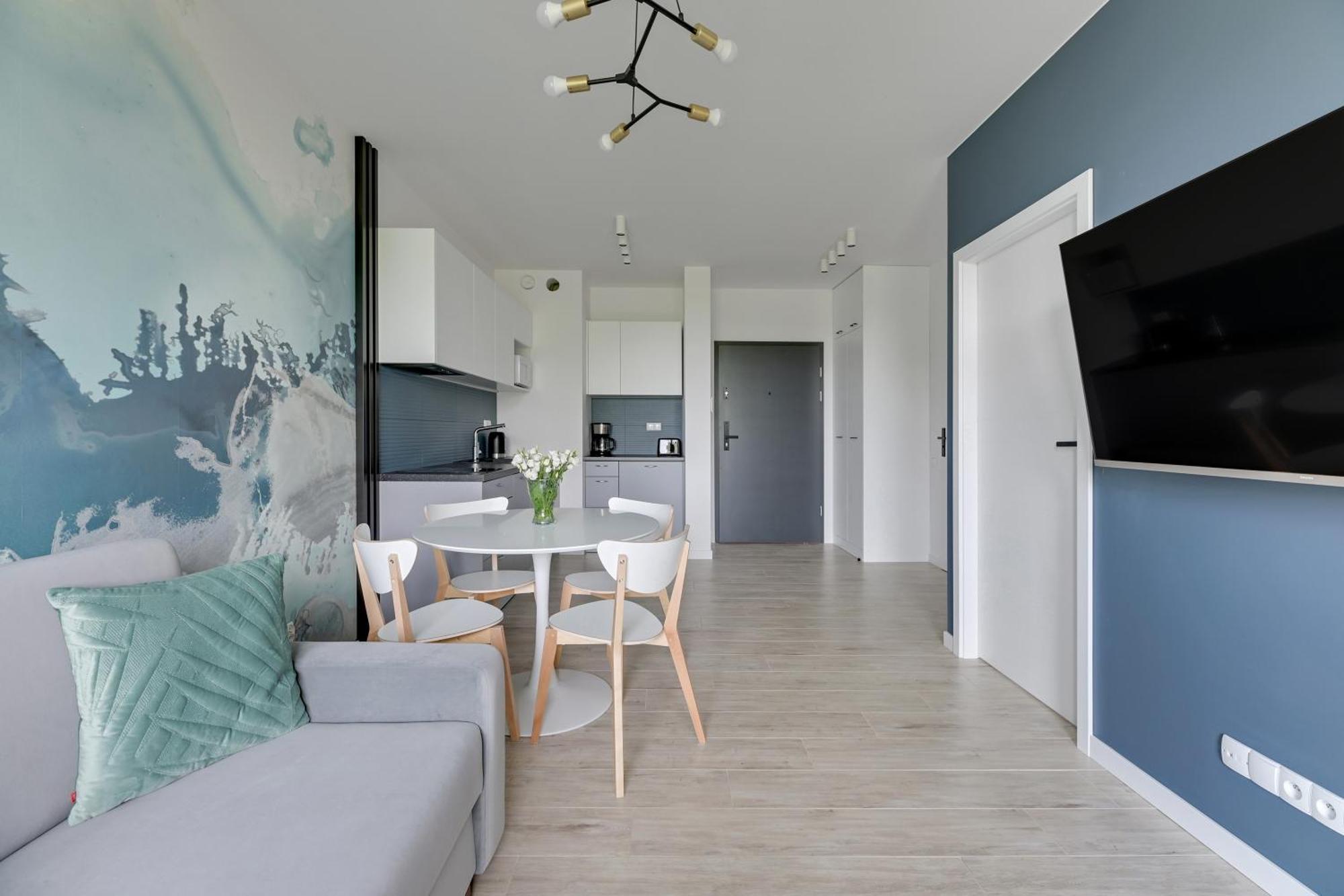 Blue Mandarin - Chlebova Apartments 그단스크 객실 사진