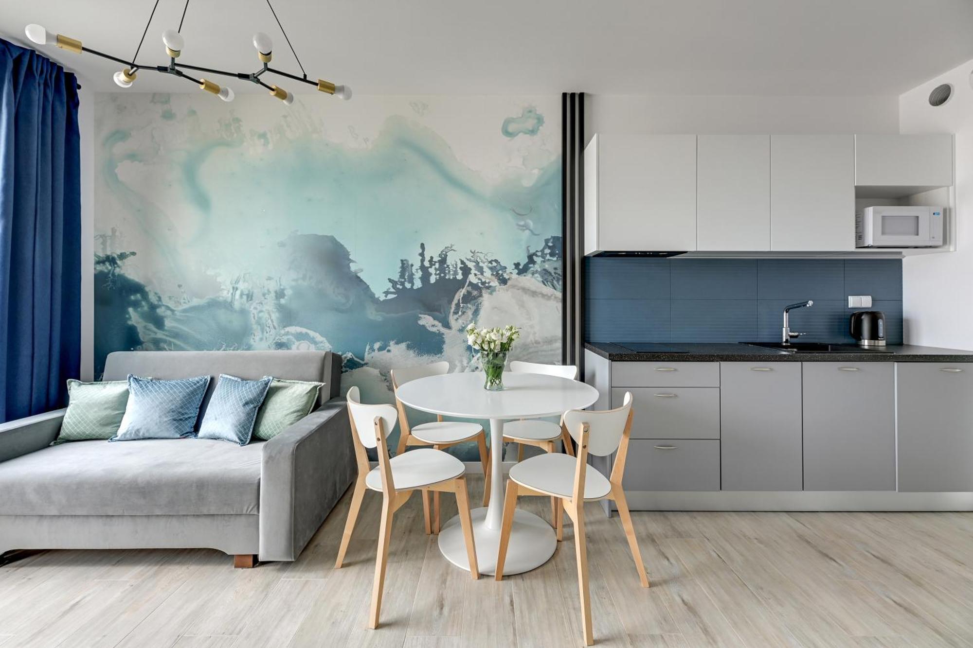 Blue Mandarin - Chlebova Apartments 그단스크 객실 사진