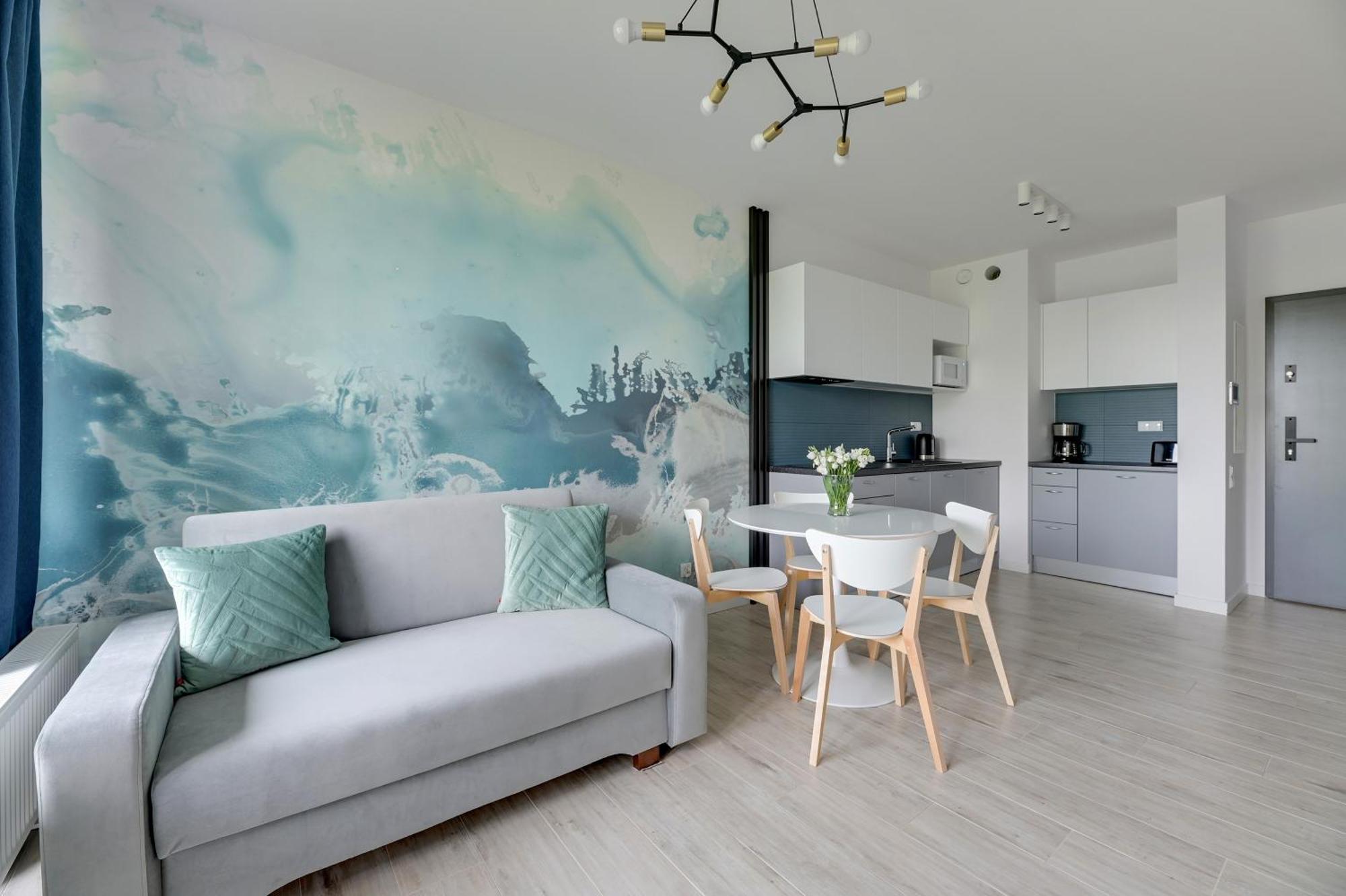 Blue Mandarin - Chlebova Apartments 그단스크 객실 사진